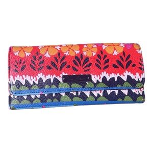 Vera Bradley Colorful Leather Wallet with Tribal Pattern